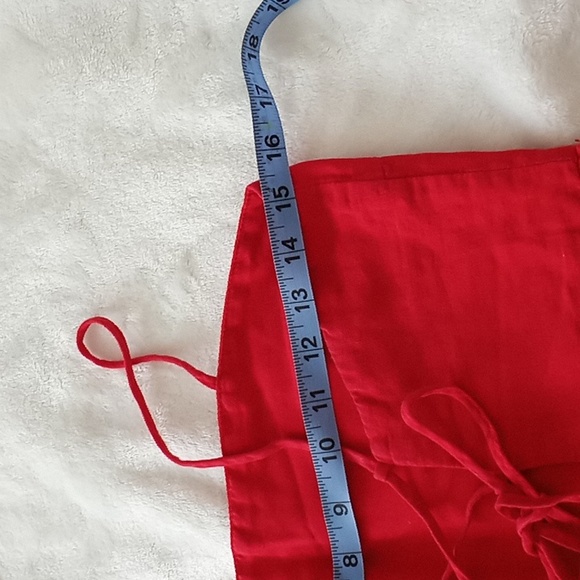 Zara red linen Blend dress - Picture 7 of 12